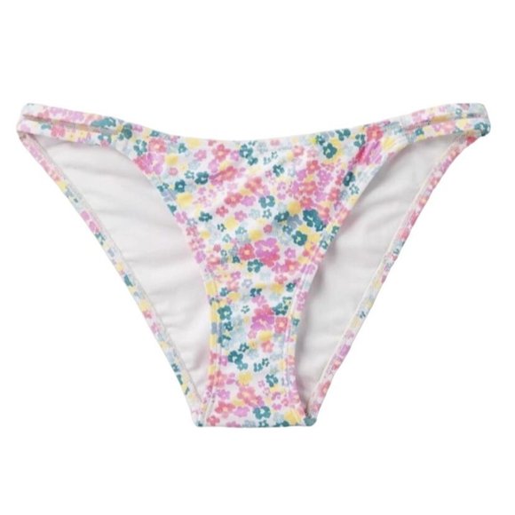 Xhilaration™ Strappy Cheeky Bikini Bottom Floral Daisy Pink Purple Size S M - Picture 3 of 10
